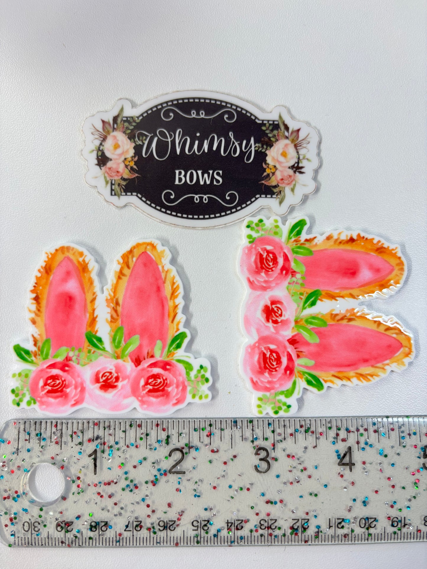 PINK BUNNY EARS LARGE RESIN