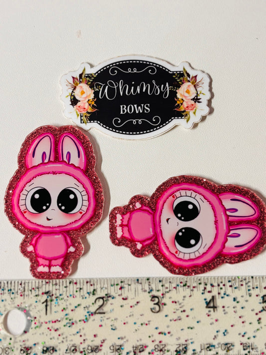 PINK LABUBU GLITTER Large Resin