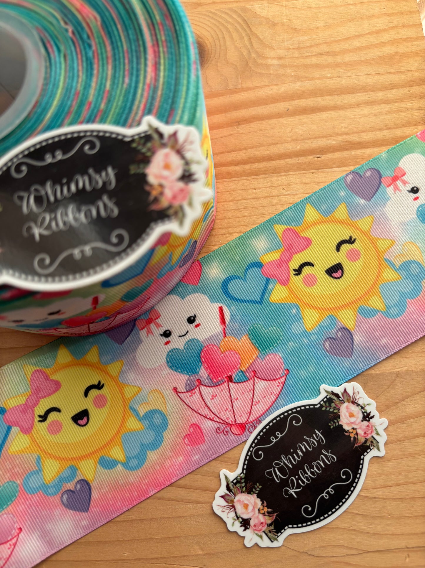 3 INCH -SUN CLOUD/CUTE PRINT - 1 YARD