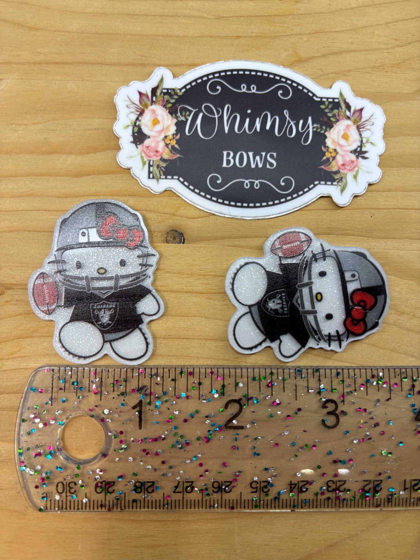 HK RAIDERS FOOTBALL GLITTER RESIN SMALL