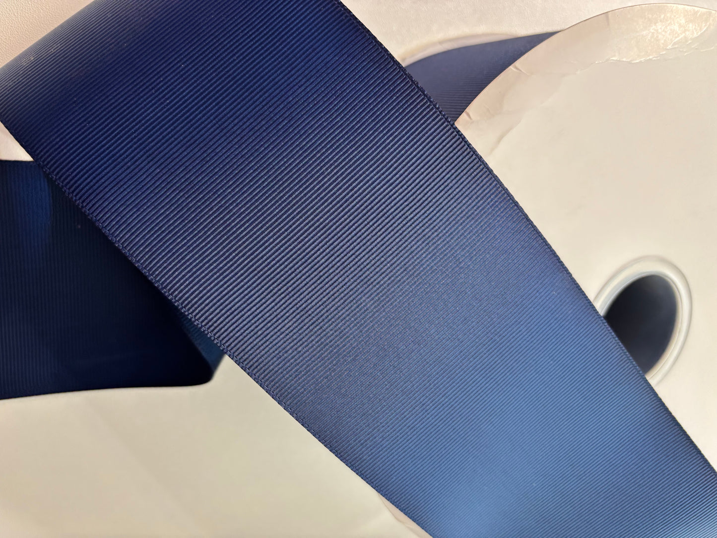 NAVY solid 3 inch grosgrain ribbon - 5 yard roll