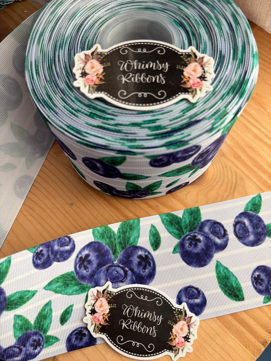 2 INCH - BLUEBERRIES PRINT - 1 yard