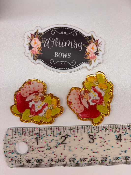 Strawberry shortcake SMALL GLITTER Resin