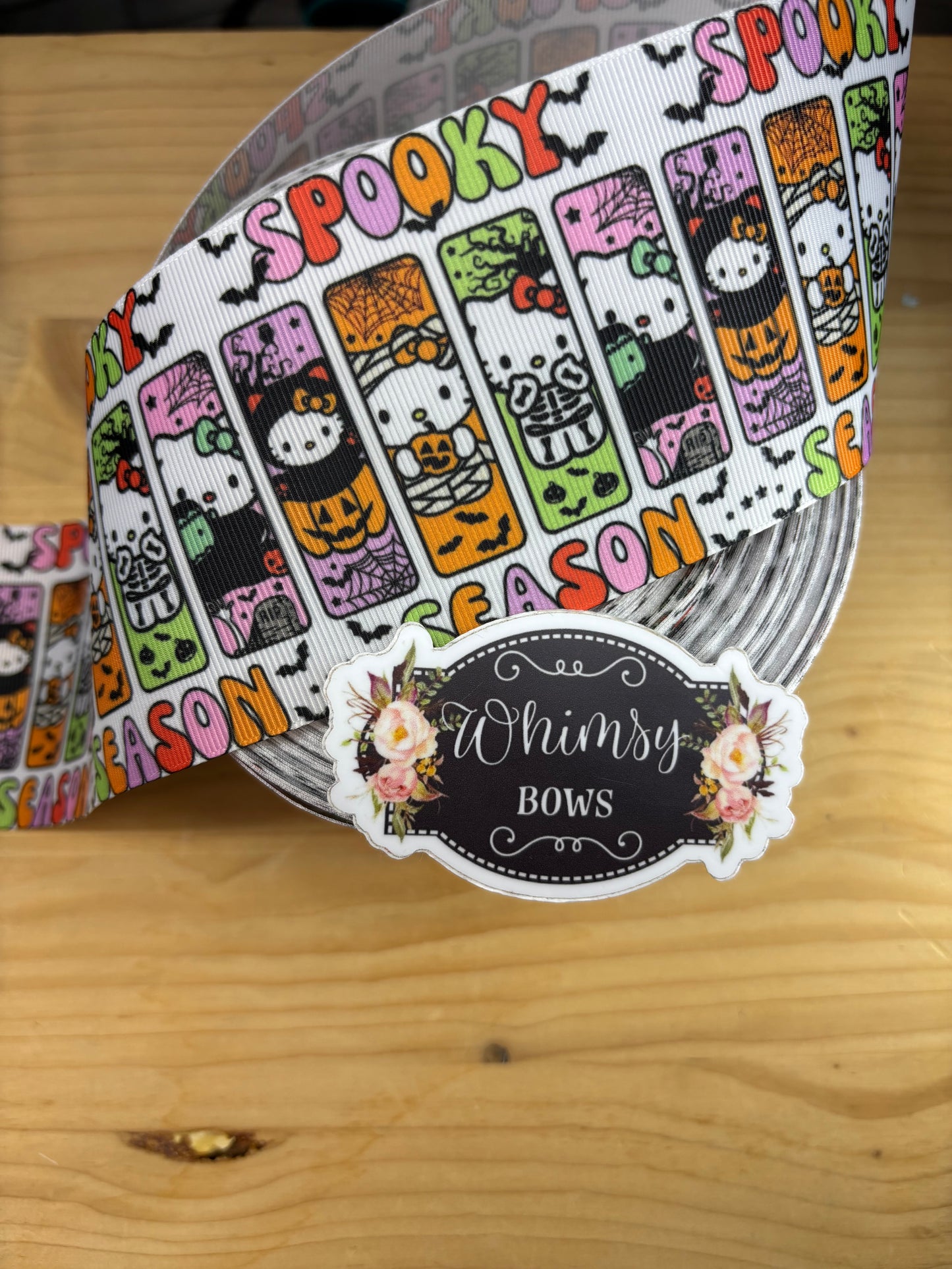 3 inch HK SPOOKY SEASON HALLOWEEN GROSGRAIN RIBBON