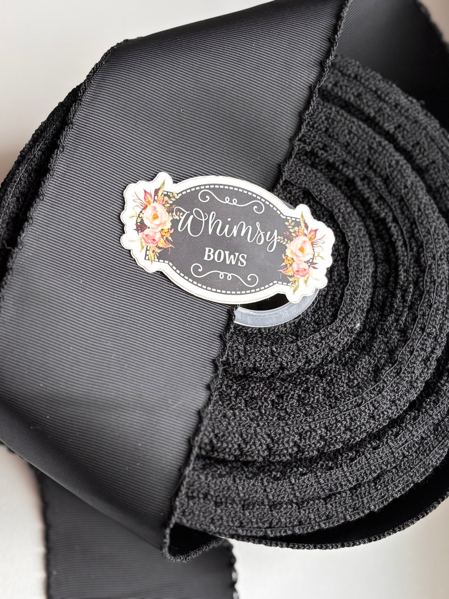 2 INCH MOONSTITCH BLACK WITH BLACK STITCHING