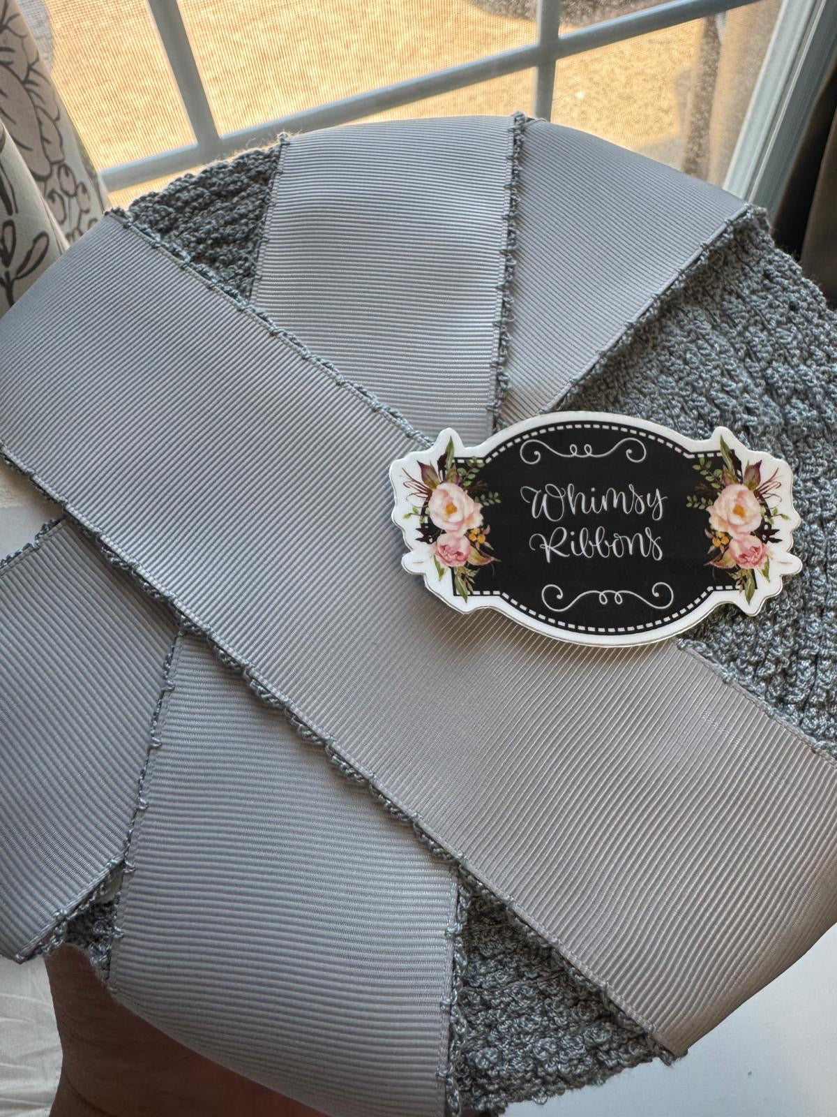 2 inch LIGHT SILVER WITH LIGHT SILVER STITCHING - lighter than shown