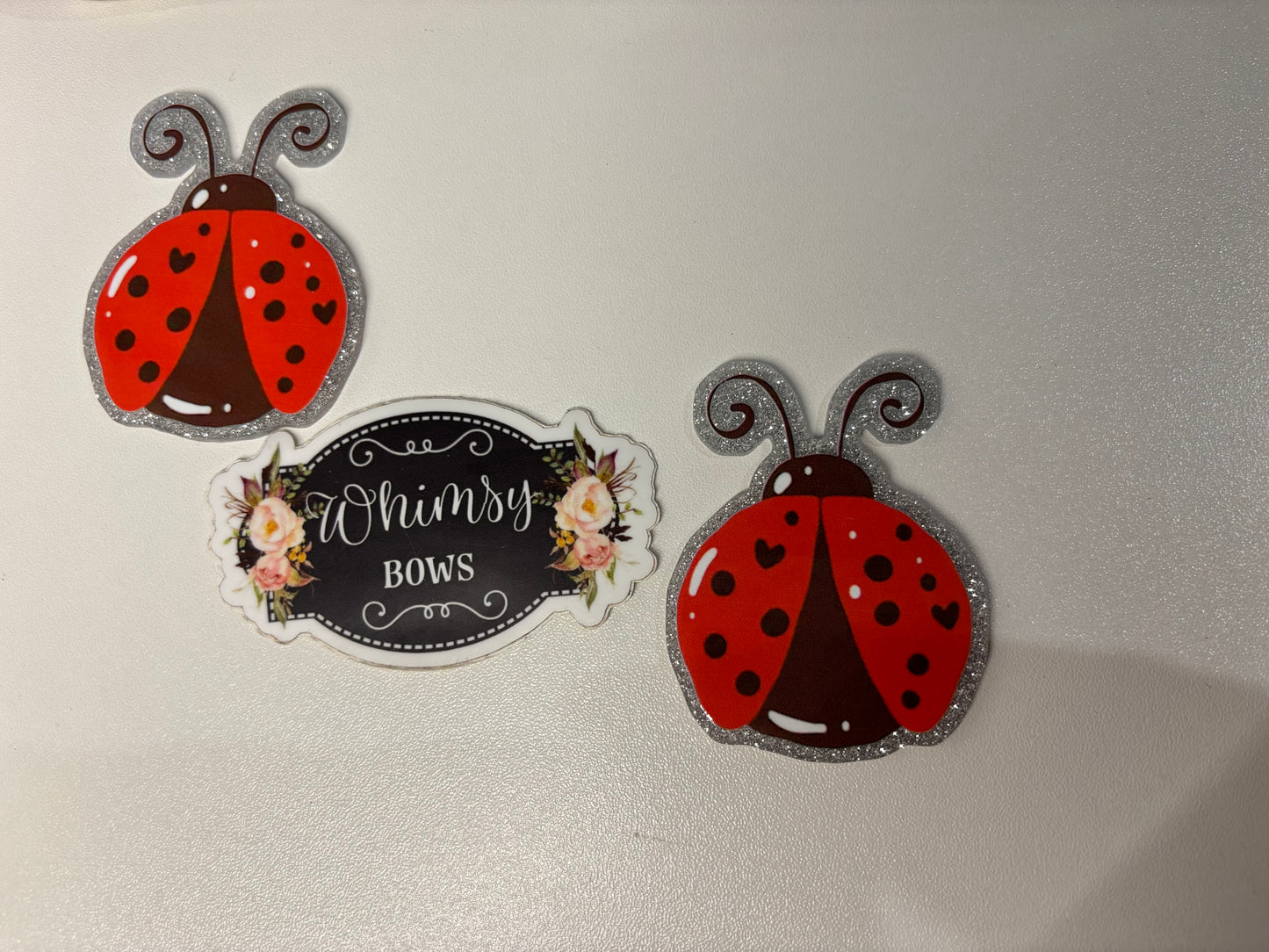 LADY BUG LARGE GLITTER RESIN
