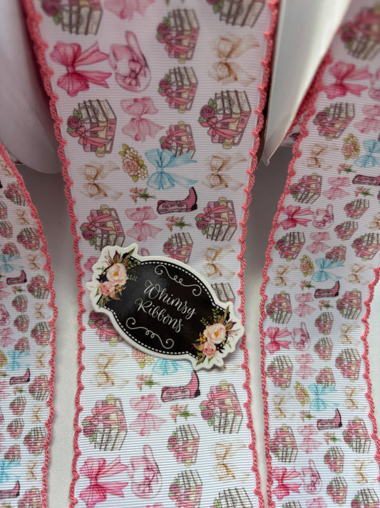 2.25 INCH BOOTS W BOOKS W PINK STICHING