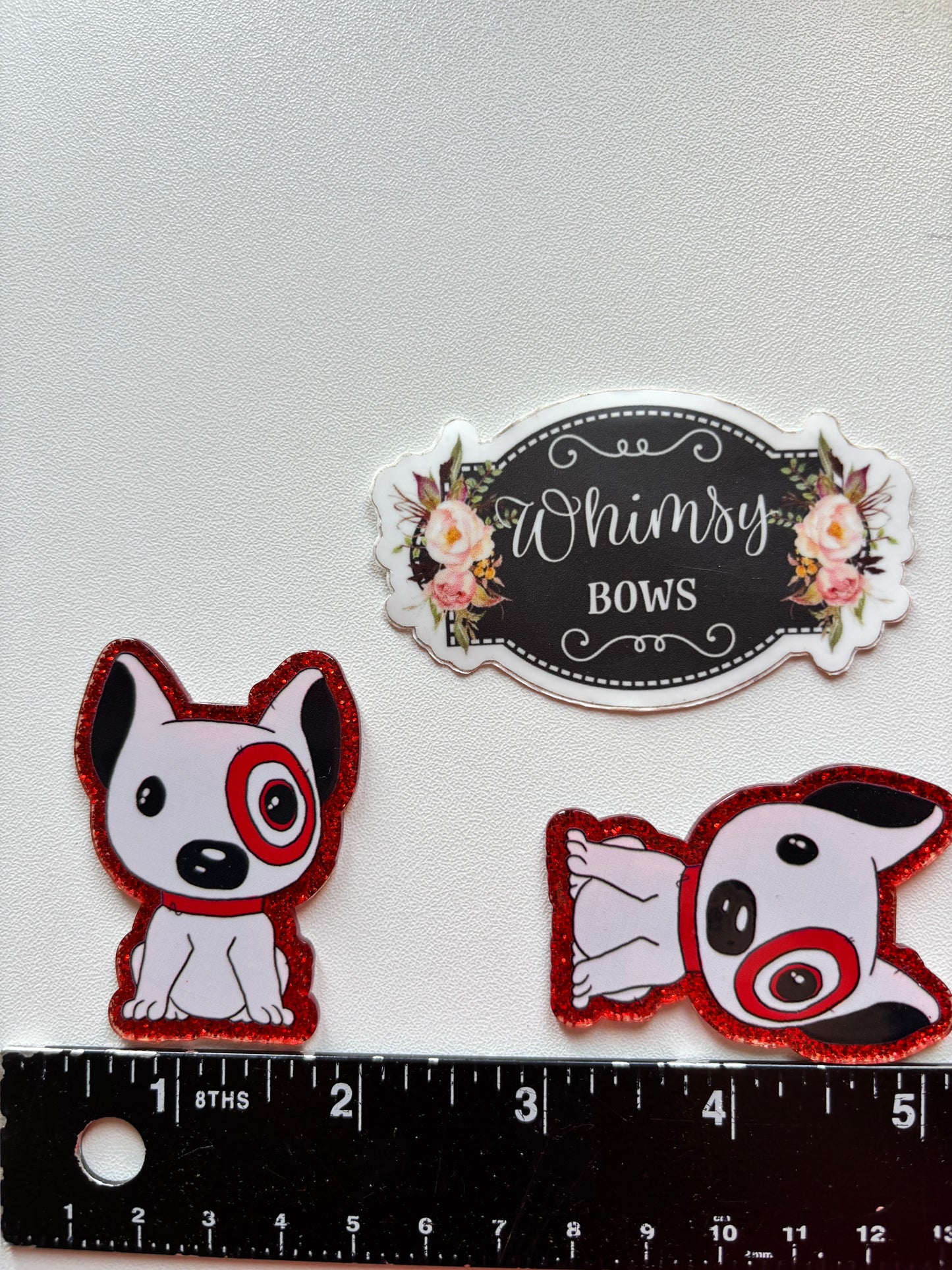 TARGET DOG LARGE GLITTER RESIN