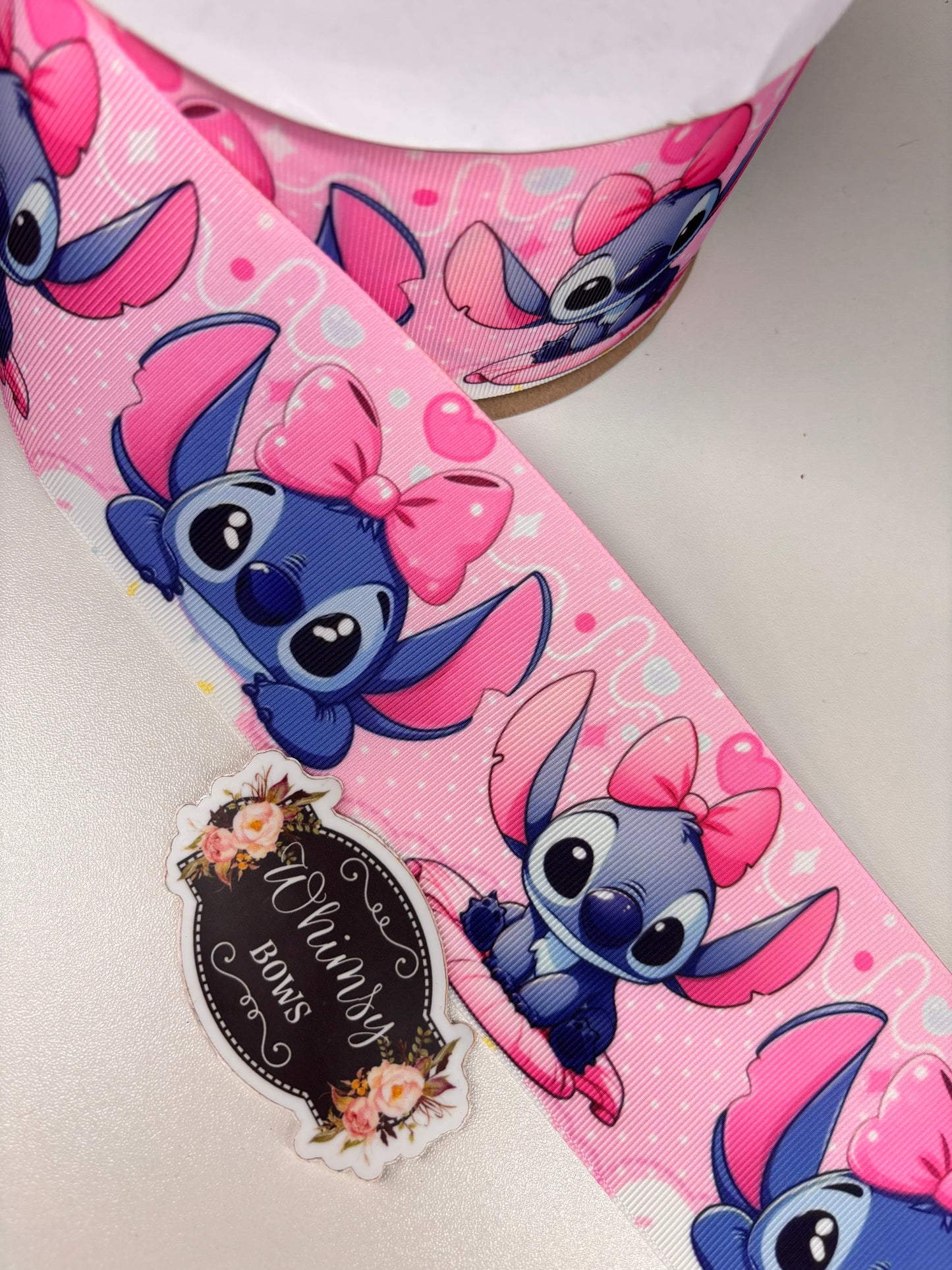 STITCH W CUTE BOW 3 INCH RIBBON