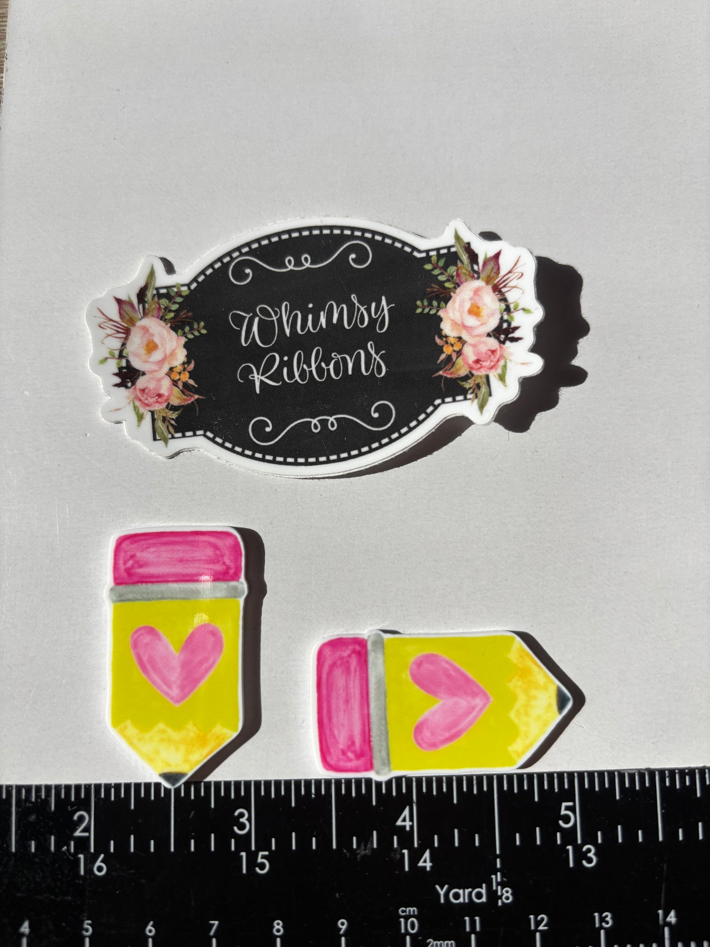 SMALL RESIN HEART PENCIL
