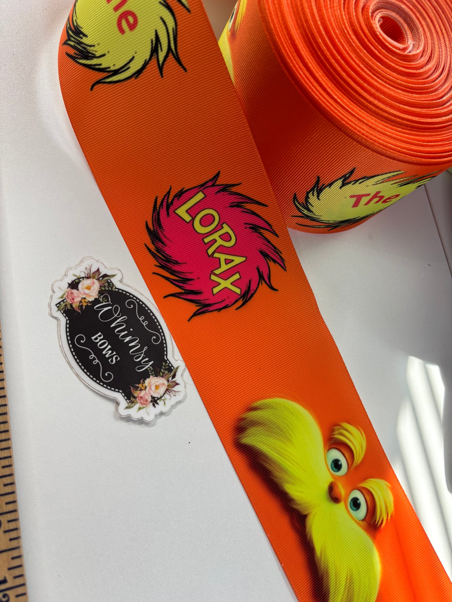 LORAX FACE 3 inch GROSGRAIN RIBBON