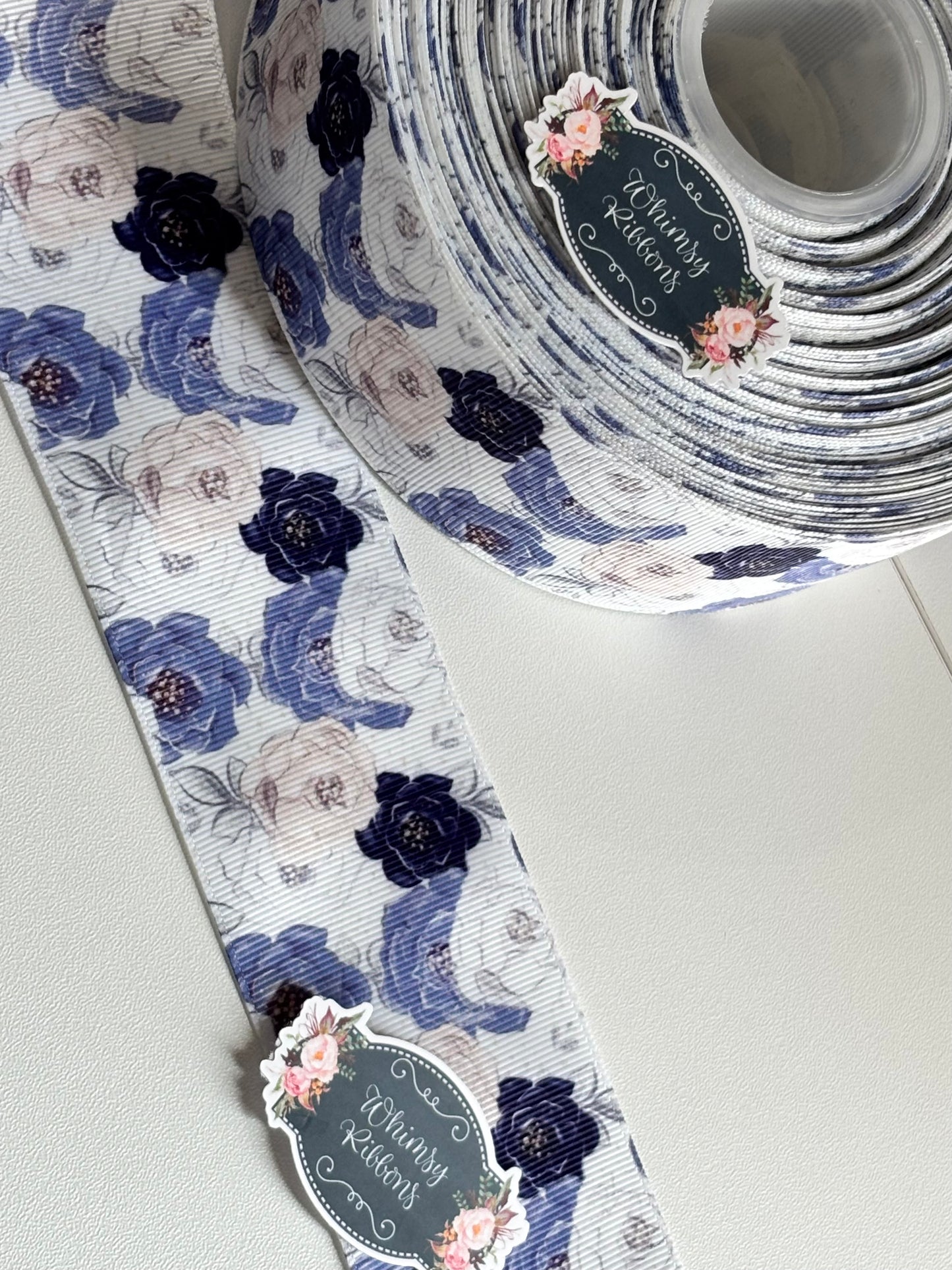 BLUE FLORAL 2 INCH