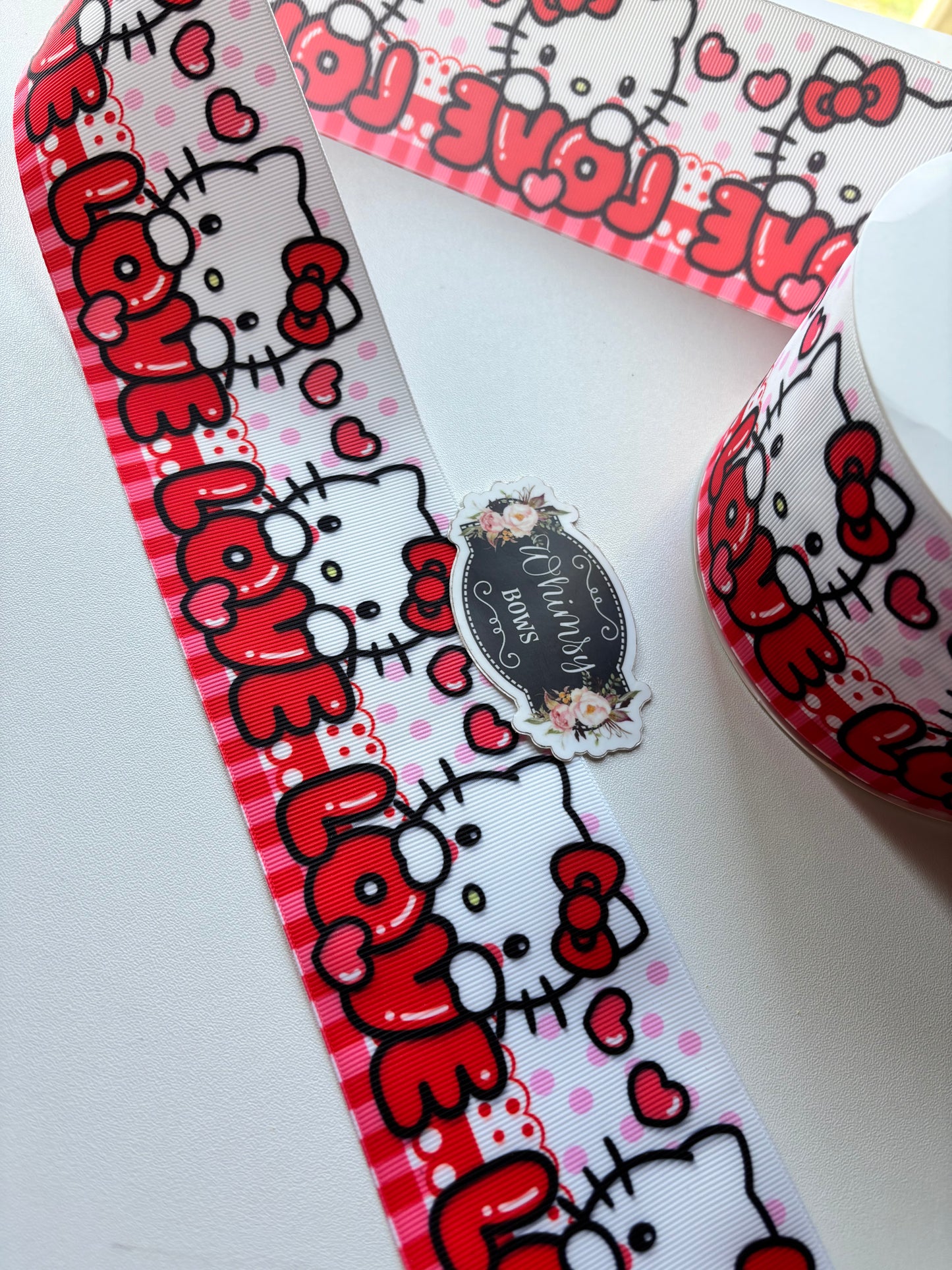 HK KITTY LOVE 3INCH RIBBON
