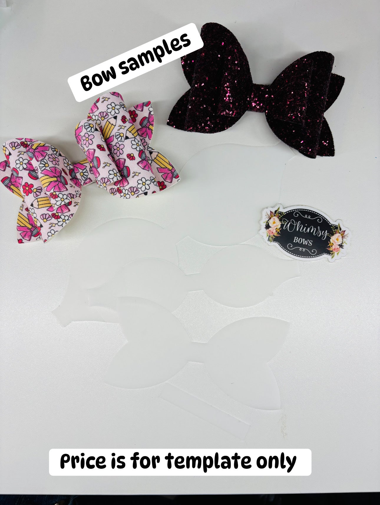 Plastic template for 5.5 inch bow