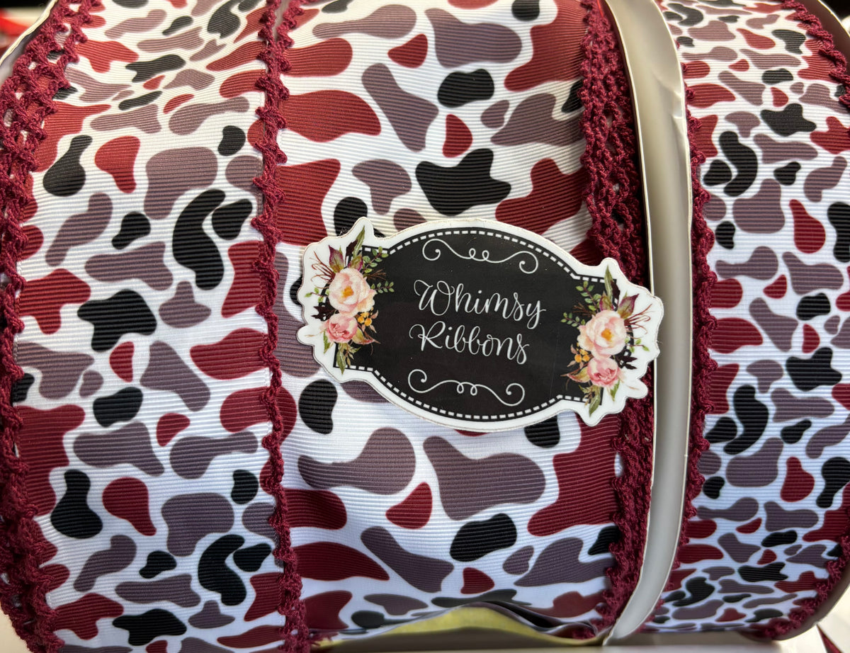 MAROON CAMO MOONSTITCH - choose size and yards