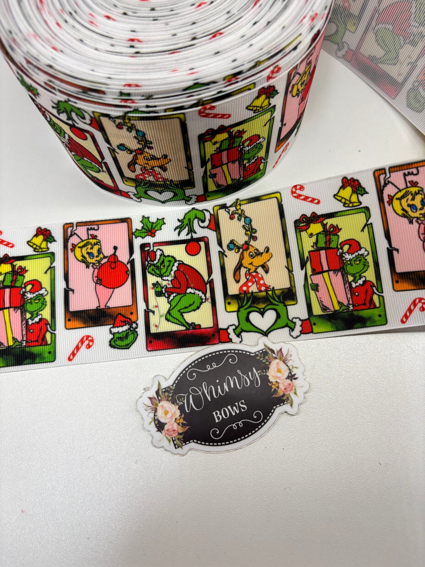 GRINCH 3 inch GROSGRAIN RIBBON