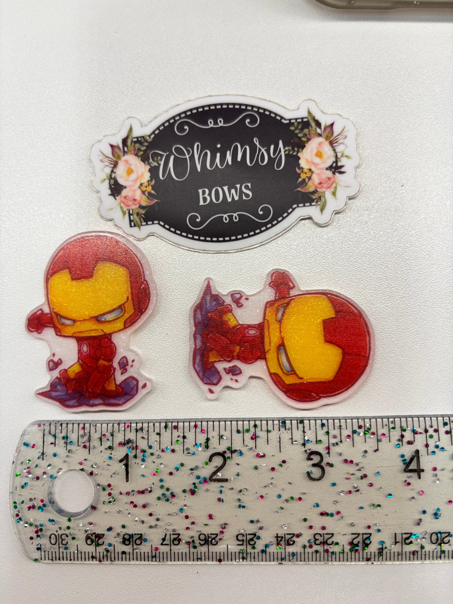 AVENGERS IRON MAN GLITTER RESIN SMALL