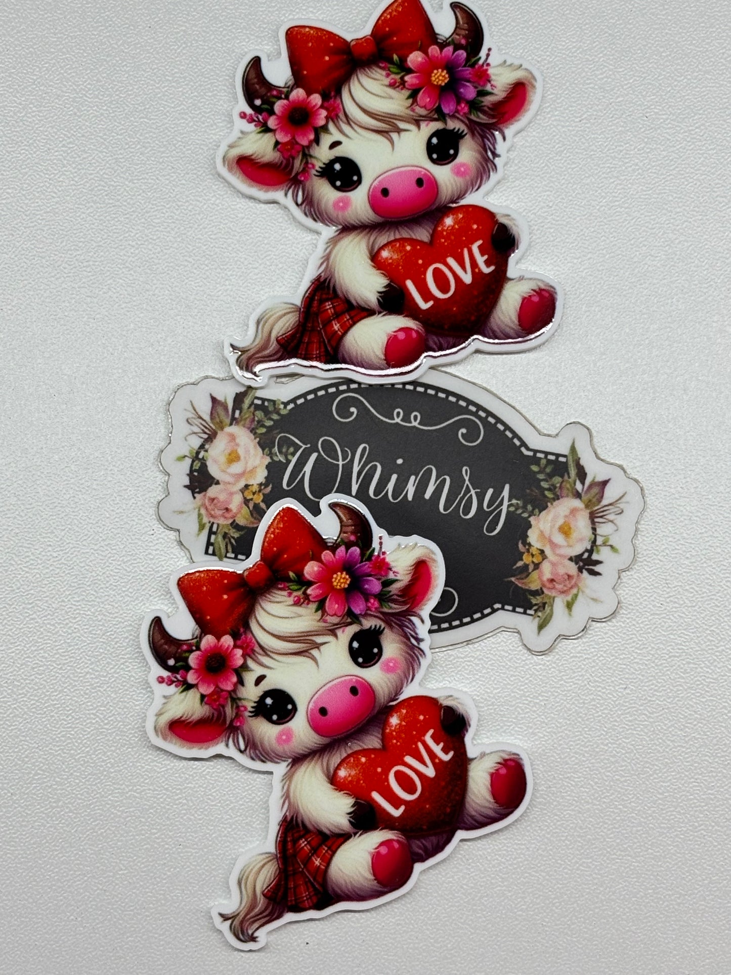 COW LOVE VALENTINES LARGE RESIN -