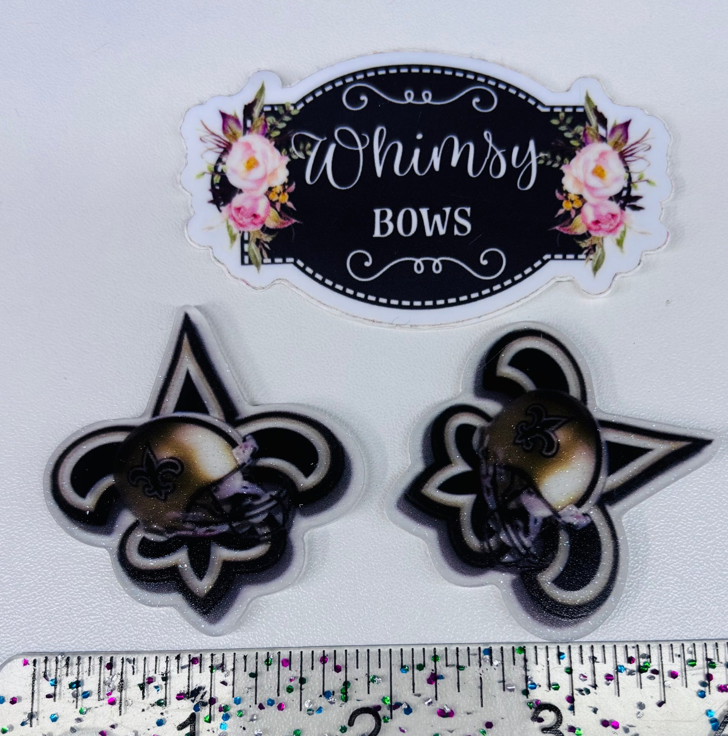 SAINTS FOOTBALL GLITTER RESIN SMALL