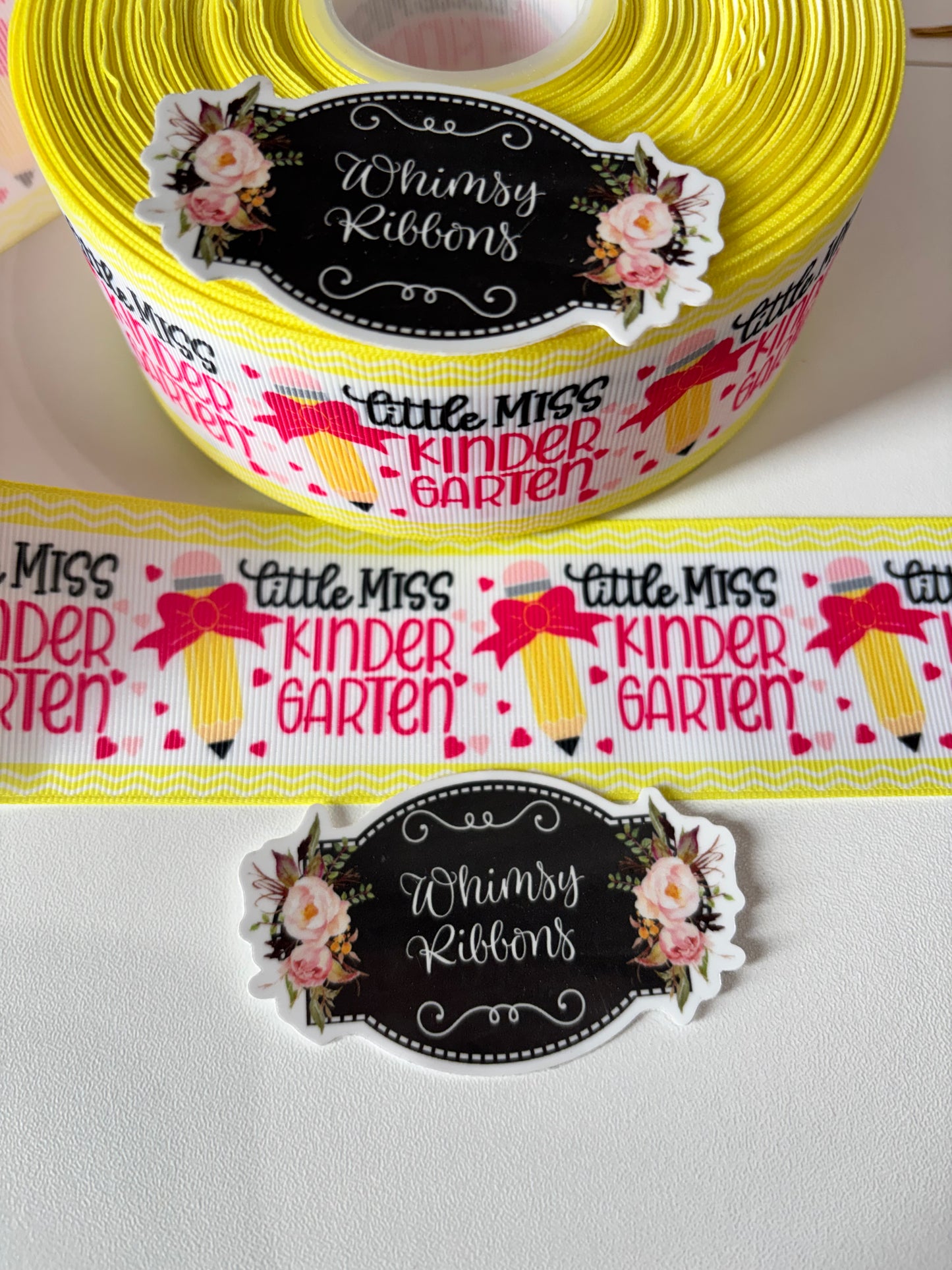 2 INCH - LITTLE MISS KINDERGARTEN PRINT - 1 yard