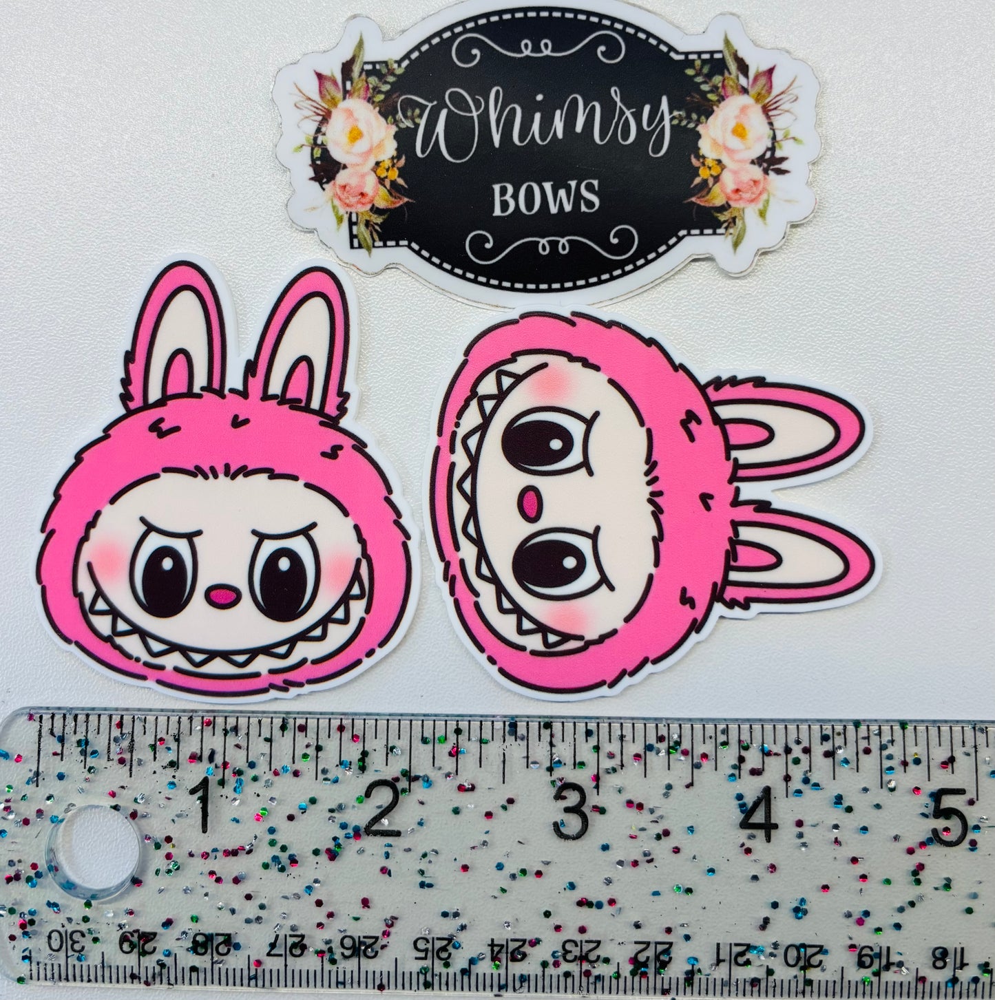 PINK LABUBU FACE RESIN LARGE RESIN