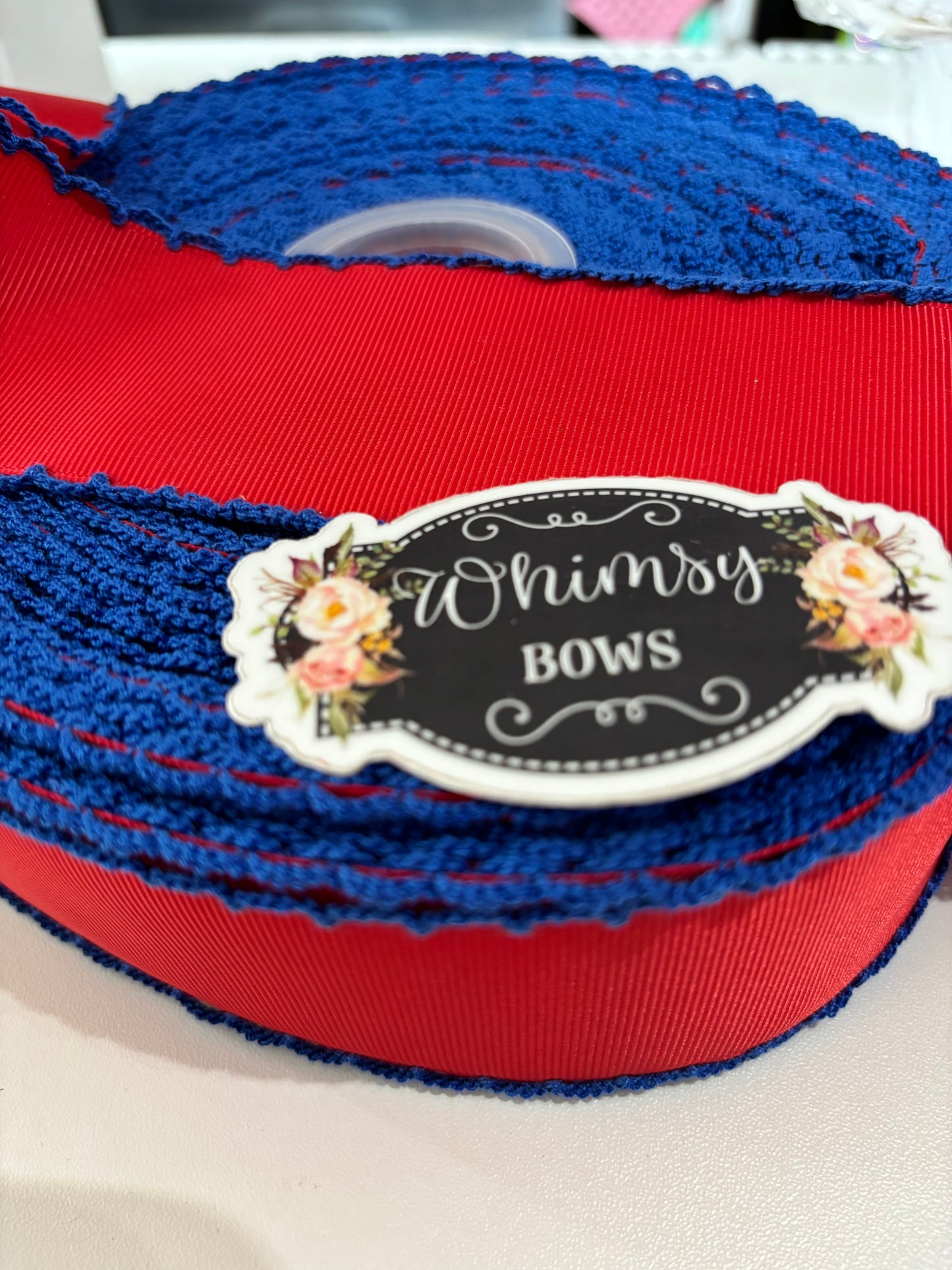2 INCH RED WITH ROYAL STITCHING