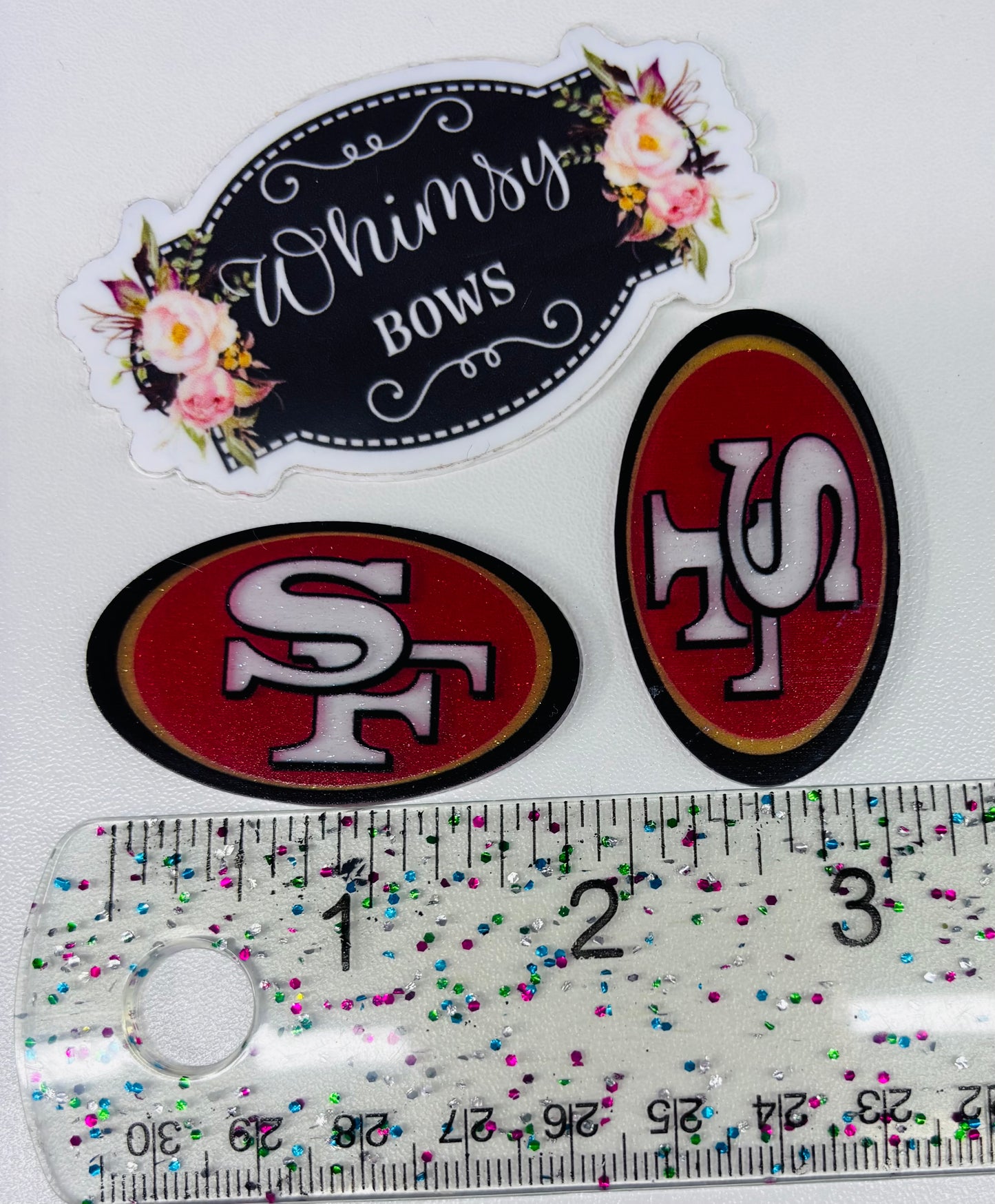 49rs FOOTBALL GLITTER RESIN SMALL