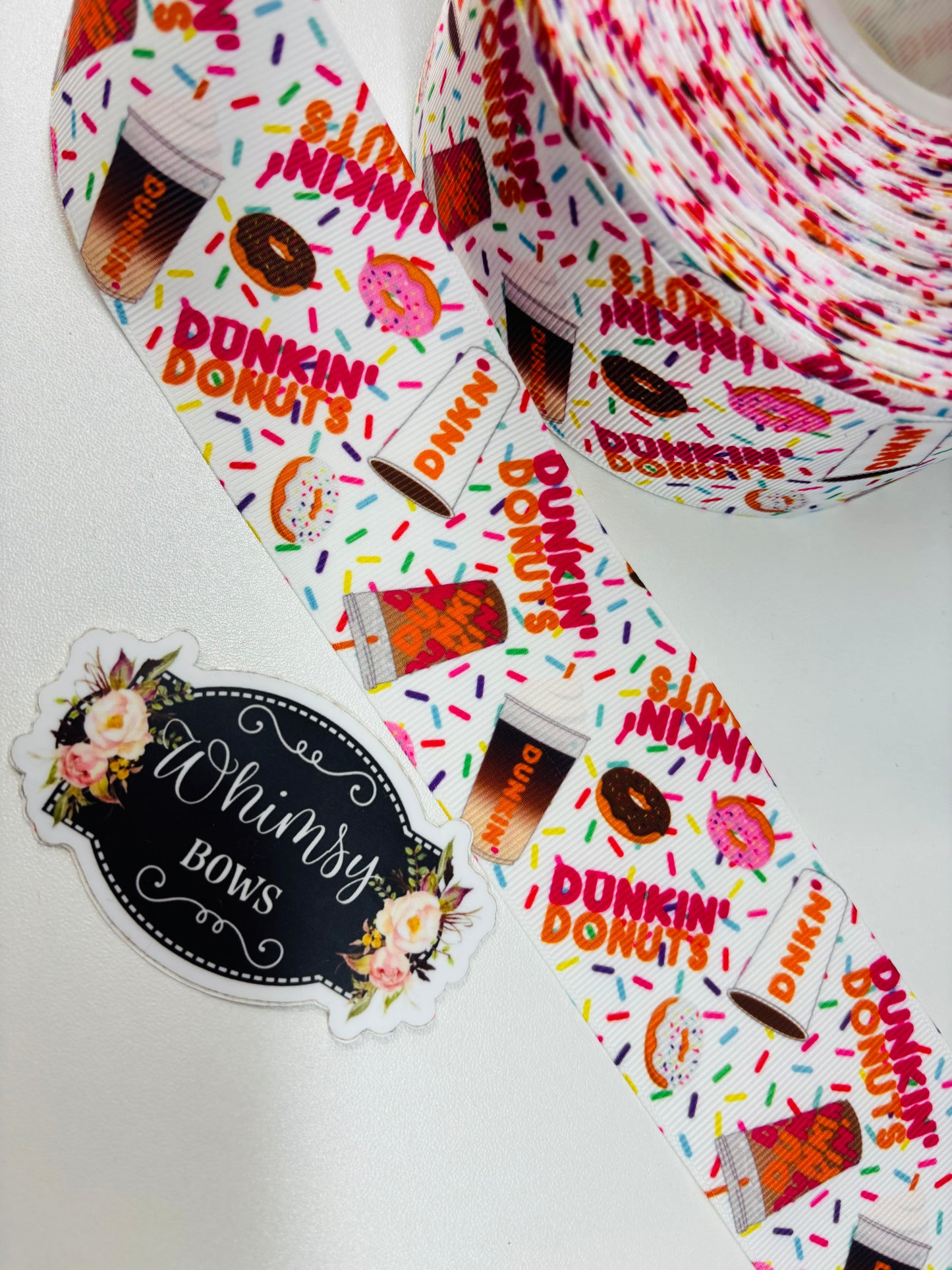 2 inch Dunkin ribbon