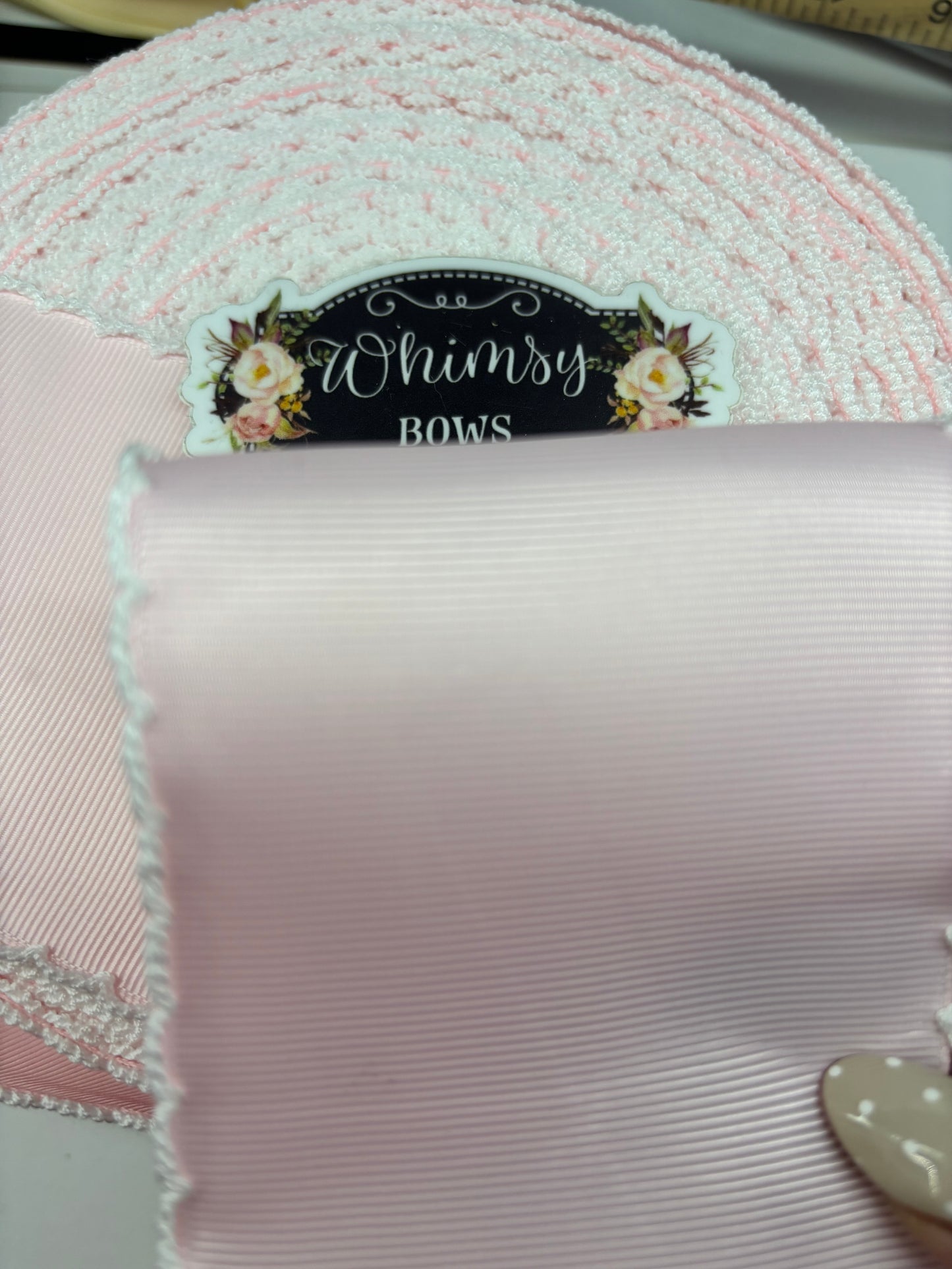 1.5. LIGHT PINK W WHITE STITCHING