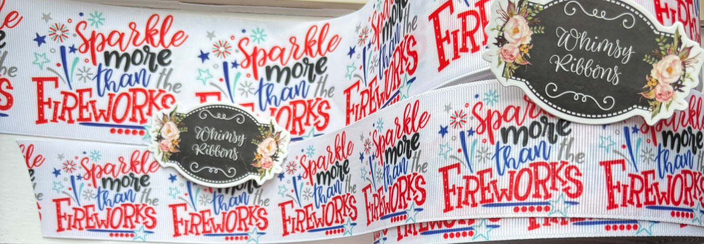 2 INCH - Fourth of July - SPARKLE MORE THAN FIREWORK - 1 yard