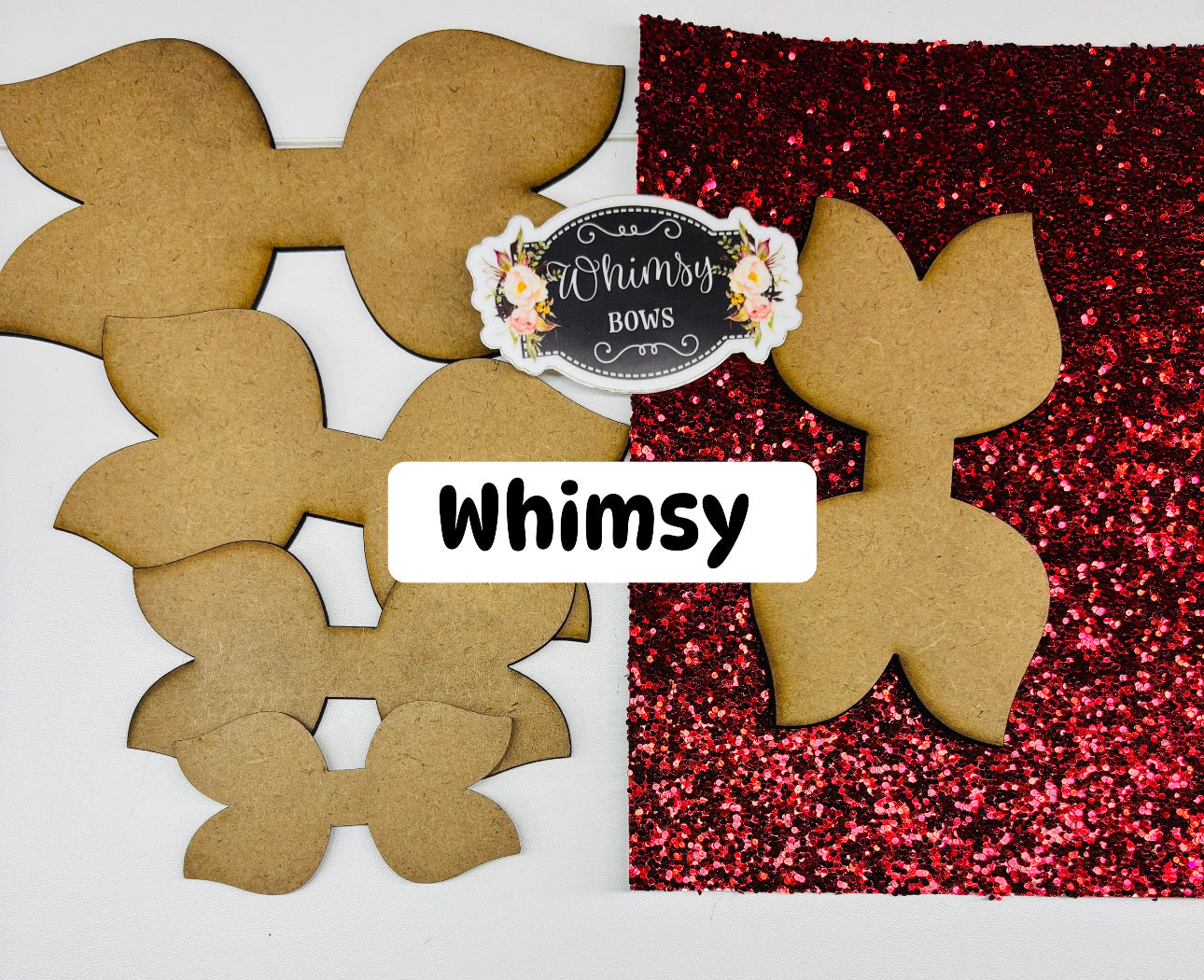 THIN WOOD TEMPLATES FOR FAUX BOWS SET OF 4