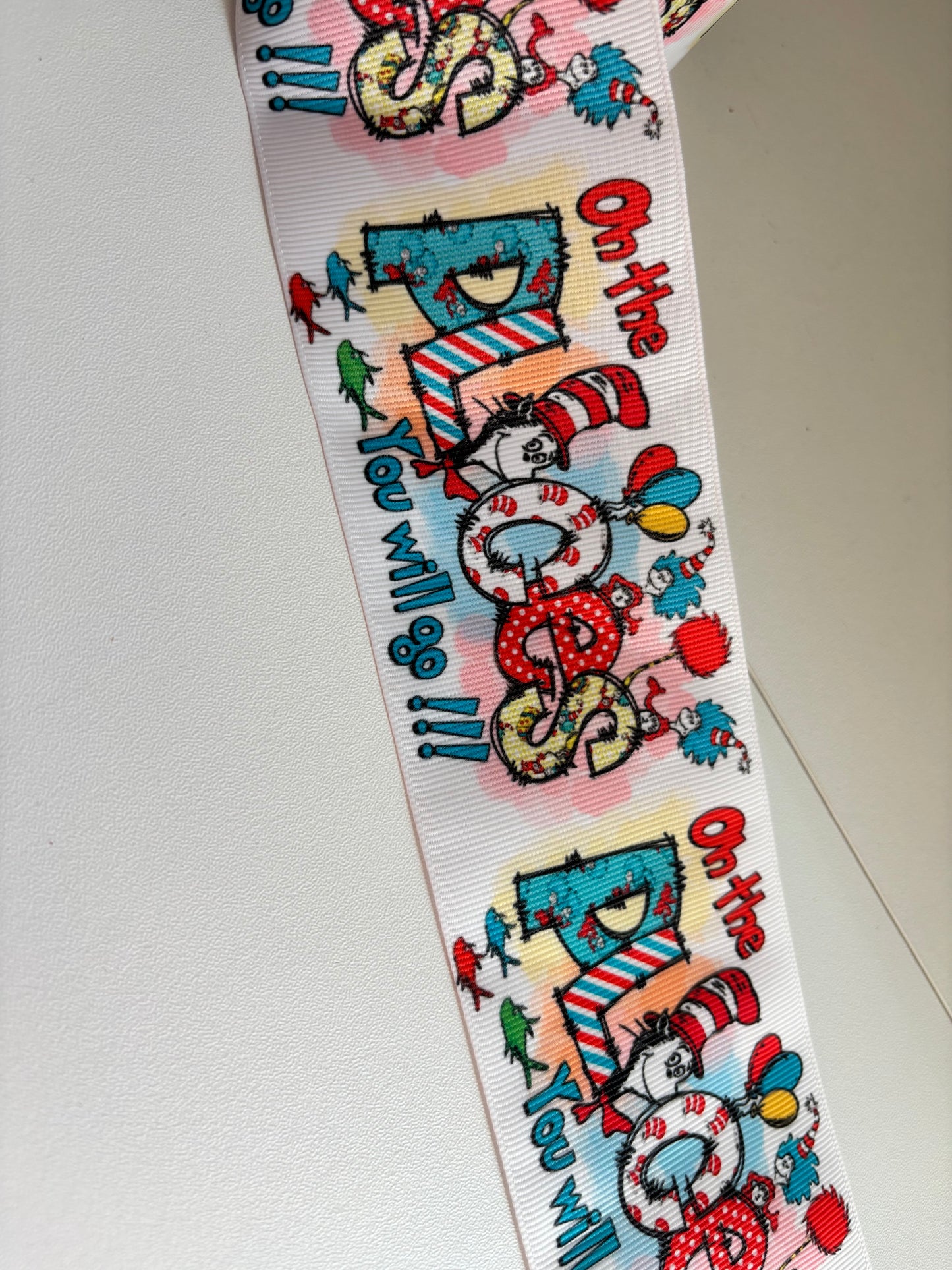 OH THE PLACES DR SEUSS 3 INCH RIBBON