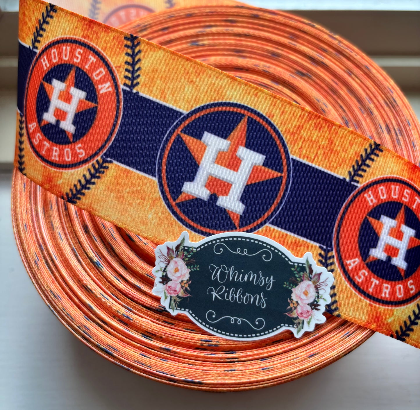 3 INCH HOUSTON ASTROS BASEBALL - 1 yard