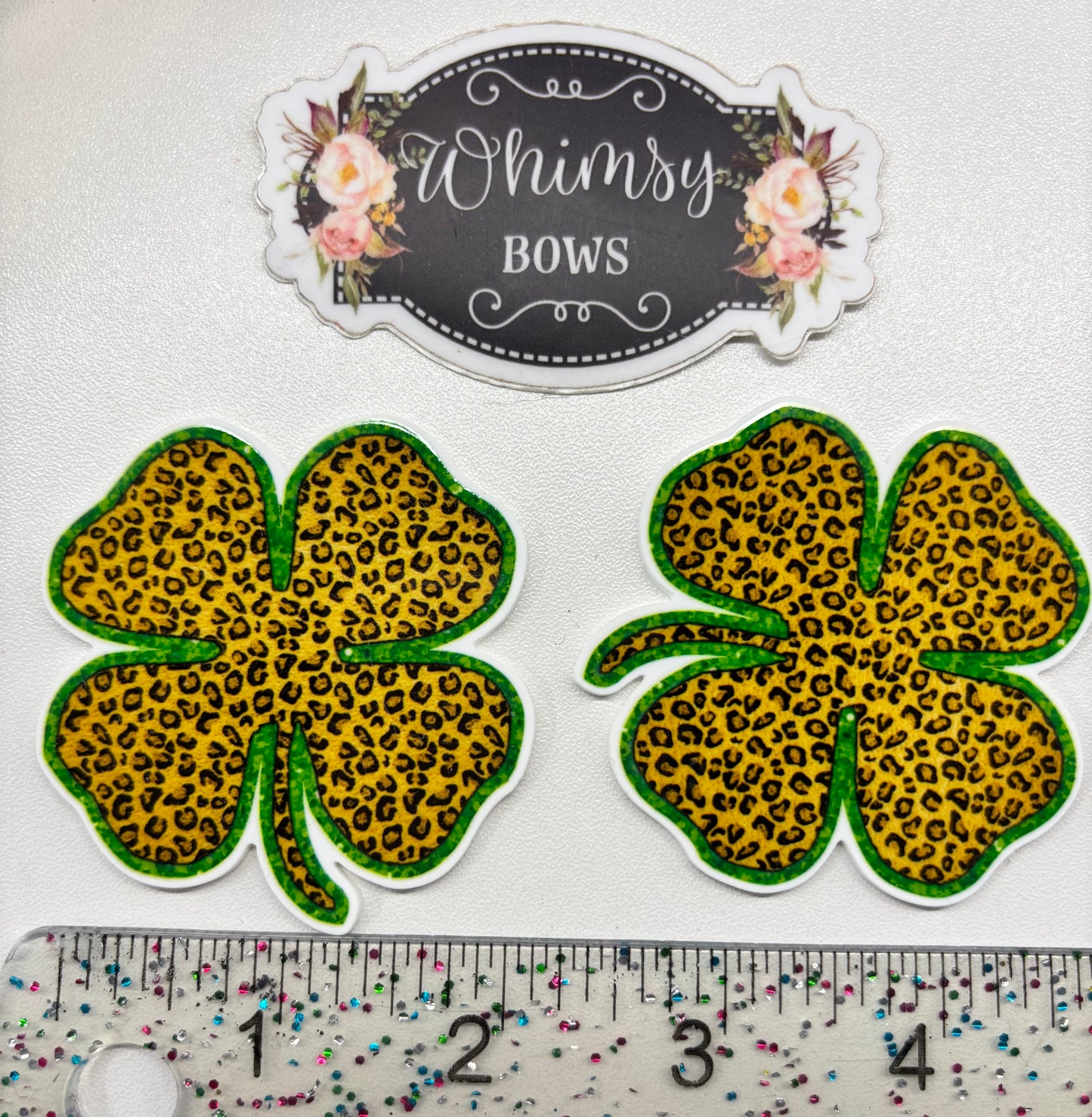 CHEETAH SHAMROCK LARGE RESIN