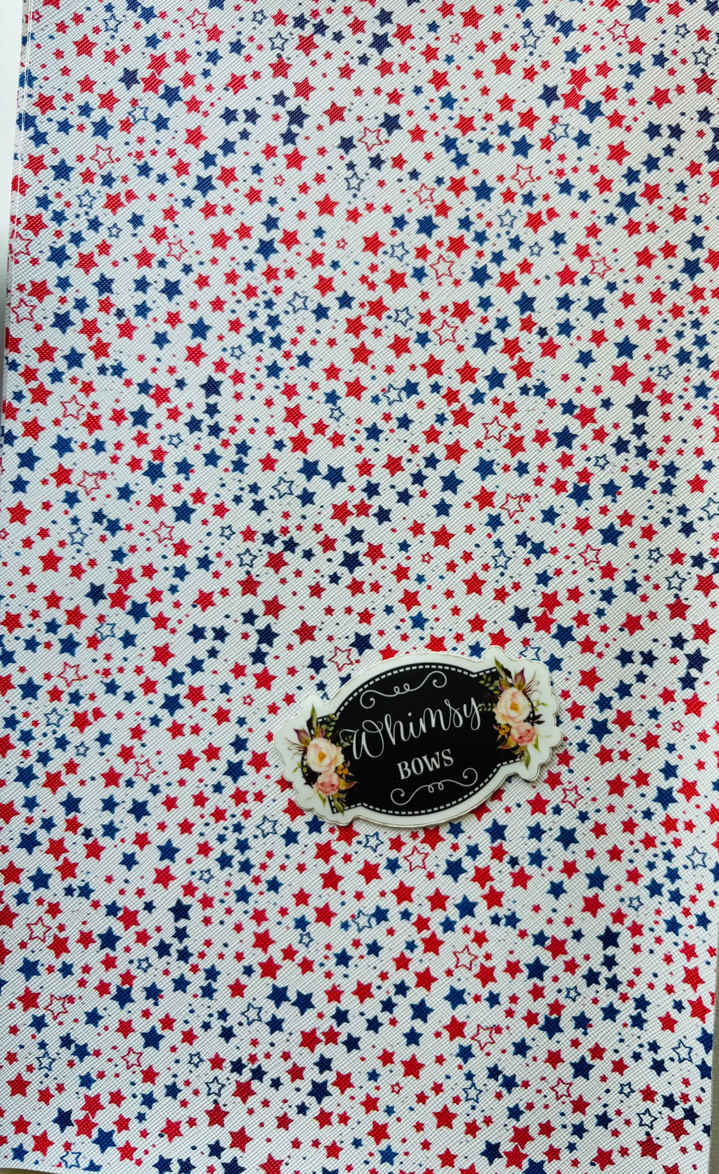 RED WHITE BLUE STARS FOURTH OF JULY sheet 7.9 by 12.9 inches