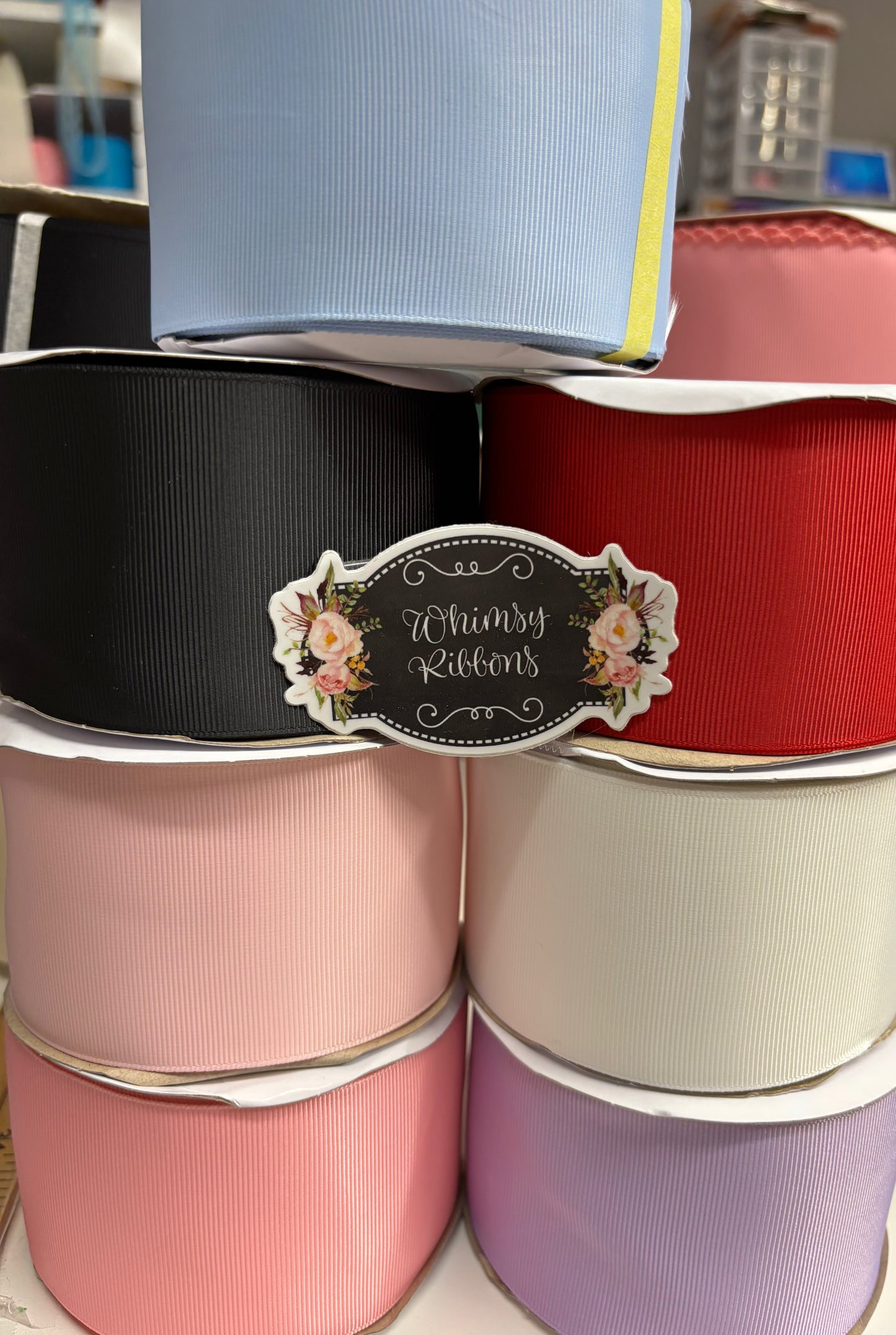 2.5 INCH SOLID GROSGRAIN 25 YARD ROLLS