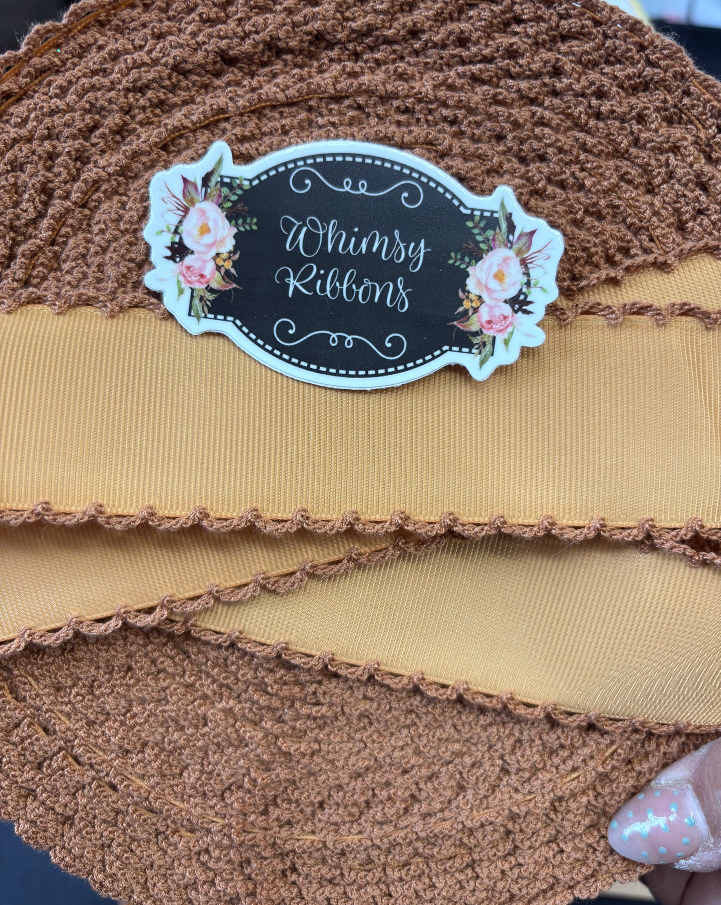 1.5 OLD GOLD W GOLDEN BROWN STITCHING