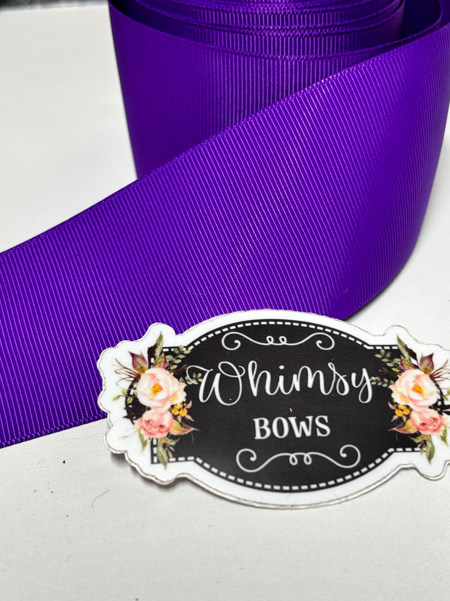 PURPLE 3 inch solid ribbon- 5 yard roll