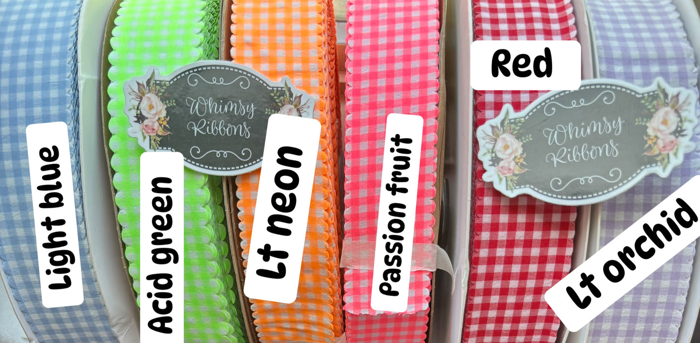 1.5 INCH RED PLAID THICKER RIBBON