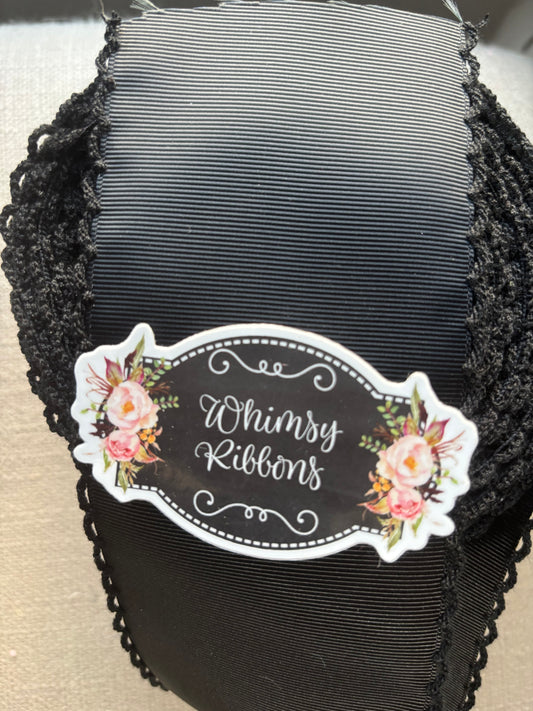 BLACK ON BLACK MOONSTITCH 3 INCH