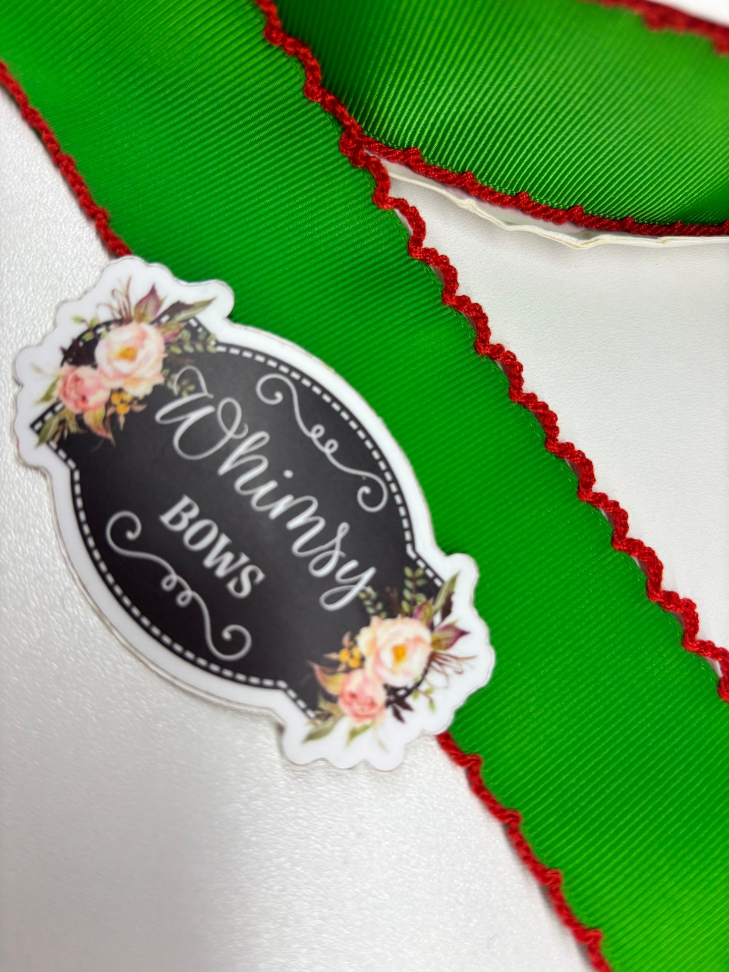 CLASSIC GREEN WITH RED STITCHING 1.5 inch