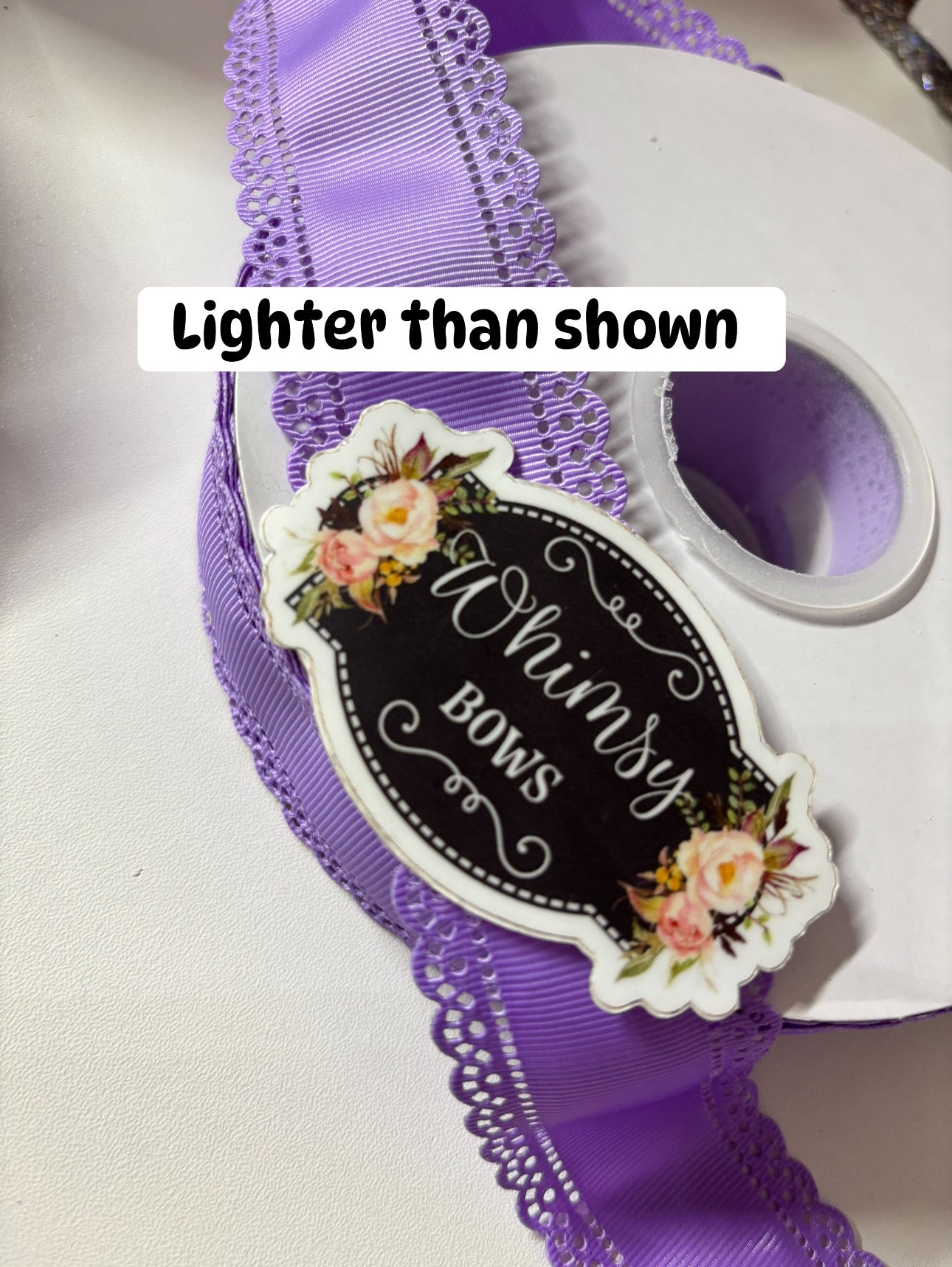 1.5 SCALLOPED RIBBON ORCHID COLOR