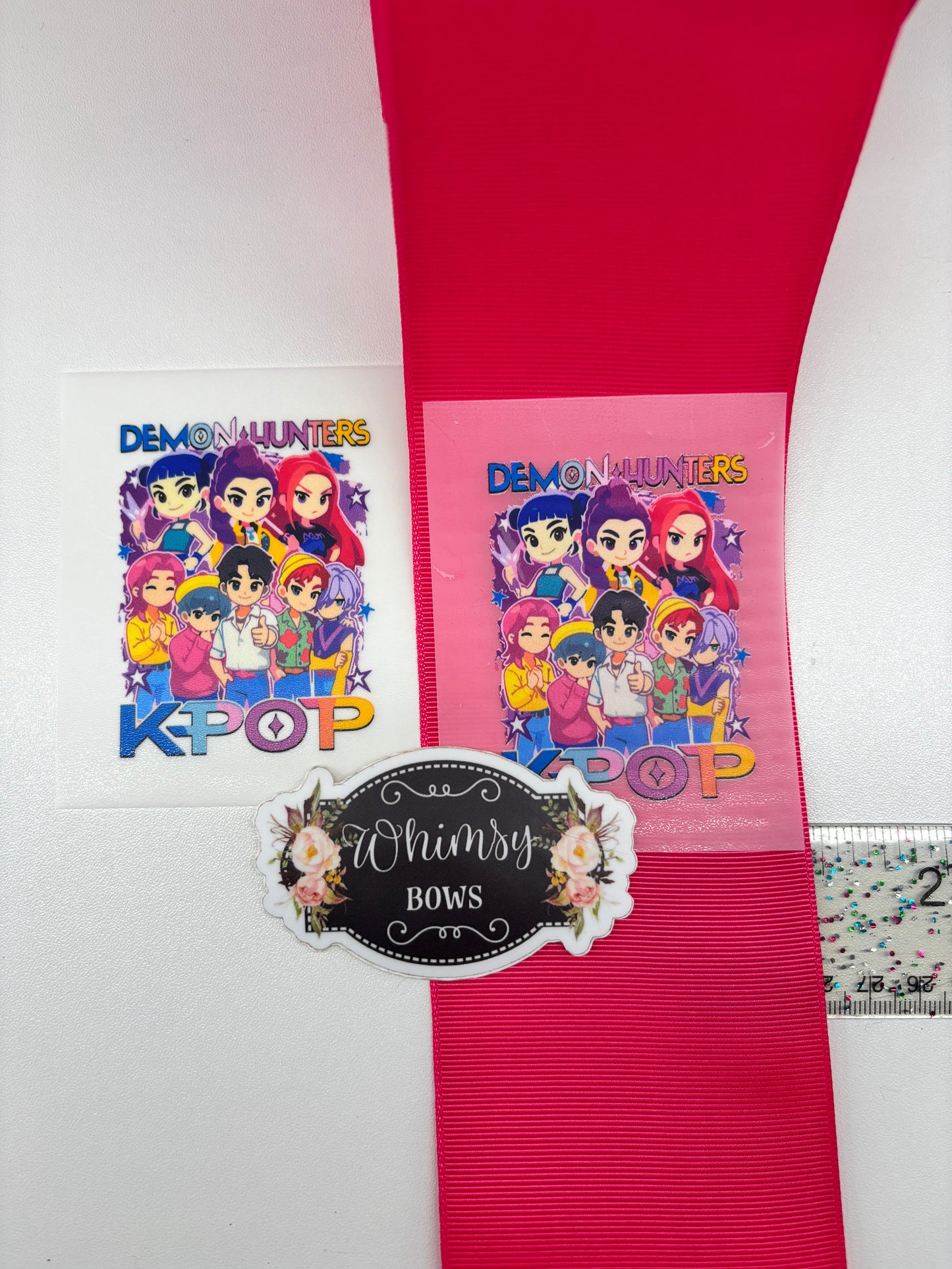 DTF PRINT FOR RIBBON Kpop demon hunter 1 Piece 3 inch size