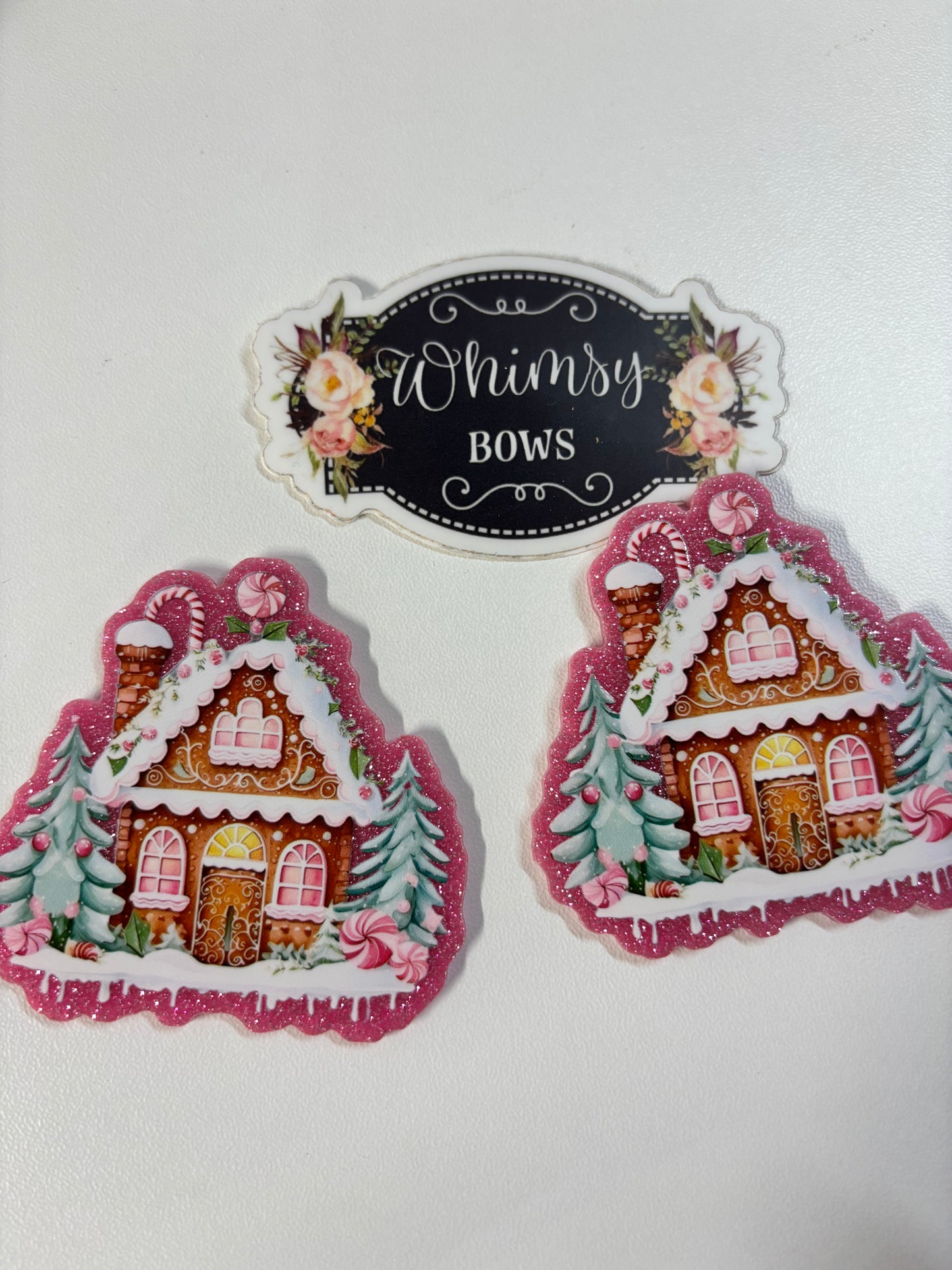 GINGERBREAD HOUSE GLITTER Large Resin