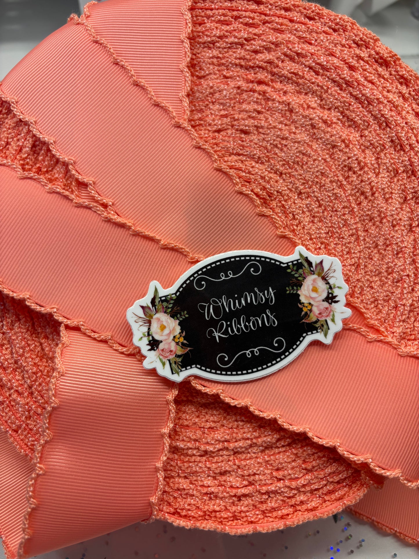 1.5 INCH LIGHT CORAL W LIGHT CORAL STITCHING