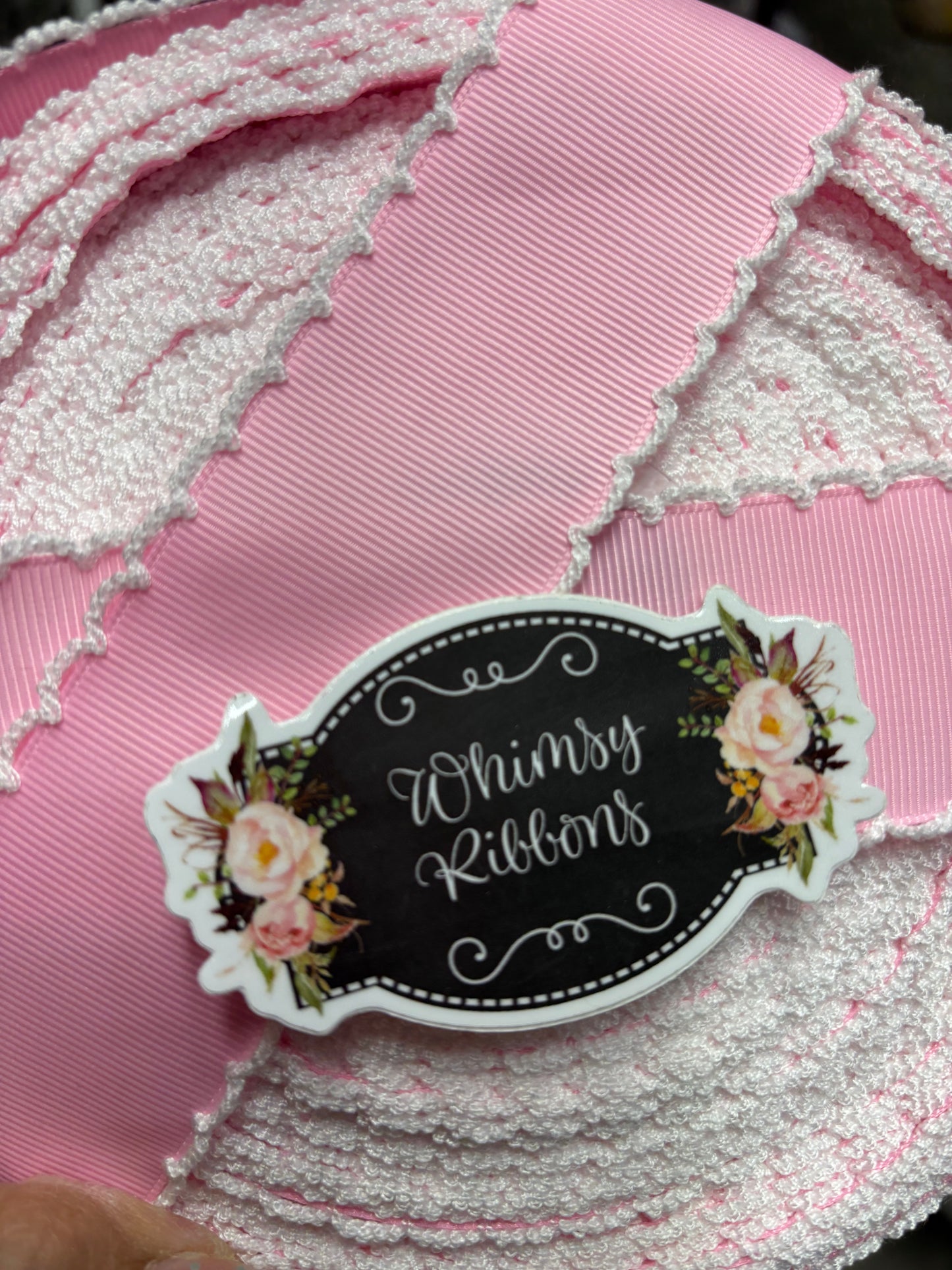 1.5 ROSE PINK W WHITE MOONSTITCH