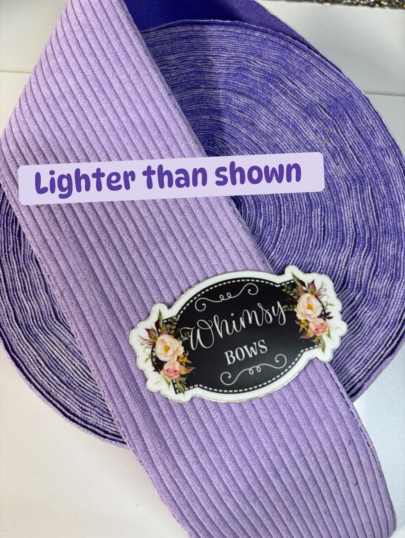 3 INCH CORDUROY ORCHID RIBBON