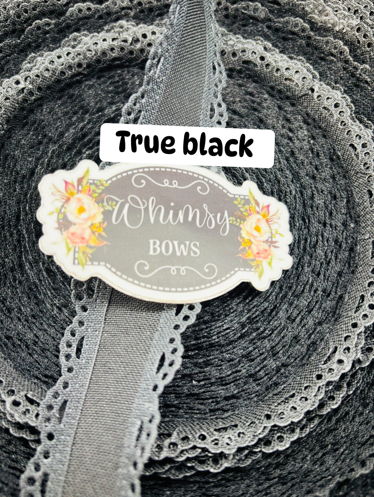 1.5 inch BLACK SCALLOPED LACE TRIM RIBBON w No wire