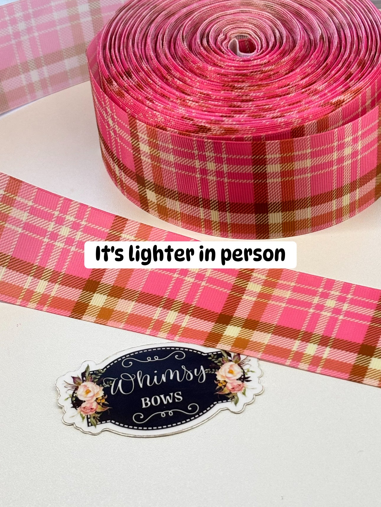 2 INCH PINK PLAID